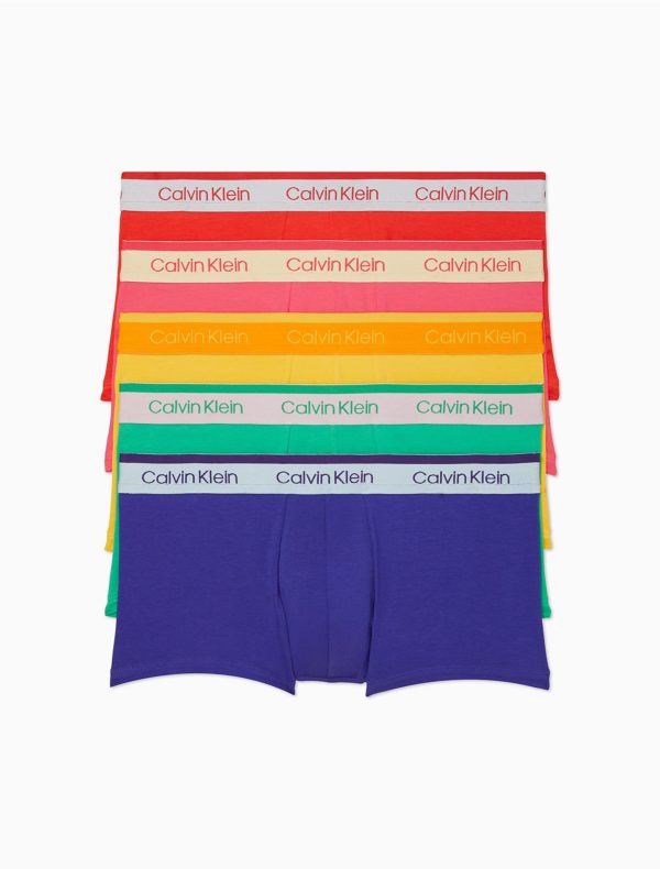Calvin Klein Men's Cotton Stretch Multipack Low Rise Trunks Pride Pack